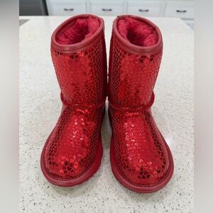 UGG Kids Red Sequin Boots